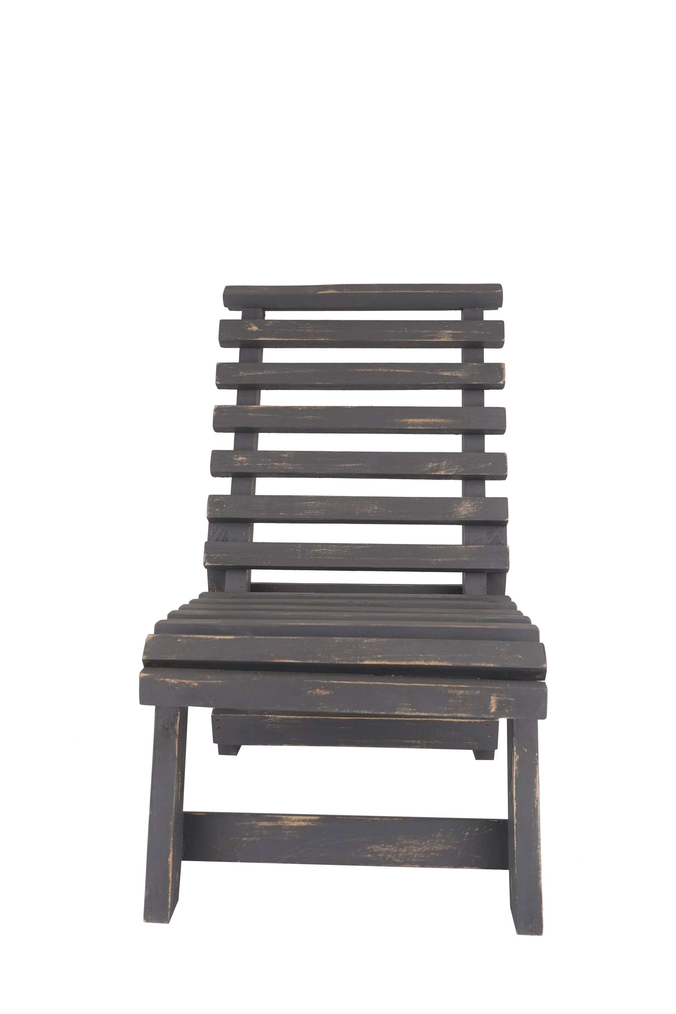 My Amigos Imports - Wholesale Chair - CLEARANCE-Wooden Lounge Chair-Display-11x14x19H inches--$321