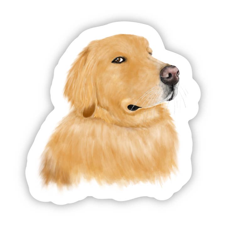 k.Patricia Designs - Wholesale Sticker - Side Eye Golden Retriever Sticker