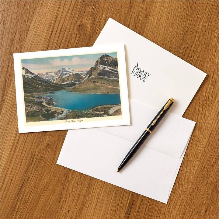 Found Image Press - Wholesale Stationery/Notecard Set - Greeting Card MT-374 Many Glacier Region, Glacier Park, Mont1