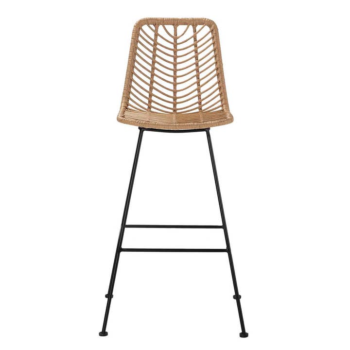 Sort syntetisk rattan taburet 53x58x109cm for engroshandel hos Garpe Interiores