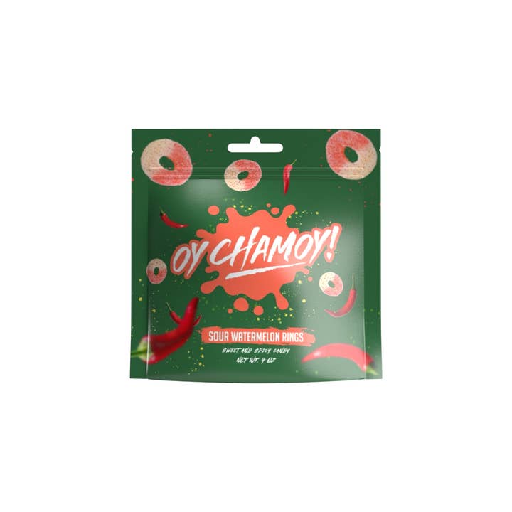 Fizz and Sweets Wholesale - Wholesale Hard Candy - Oy Chamoy! Sour Watermelon Rings