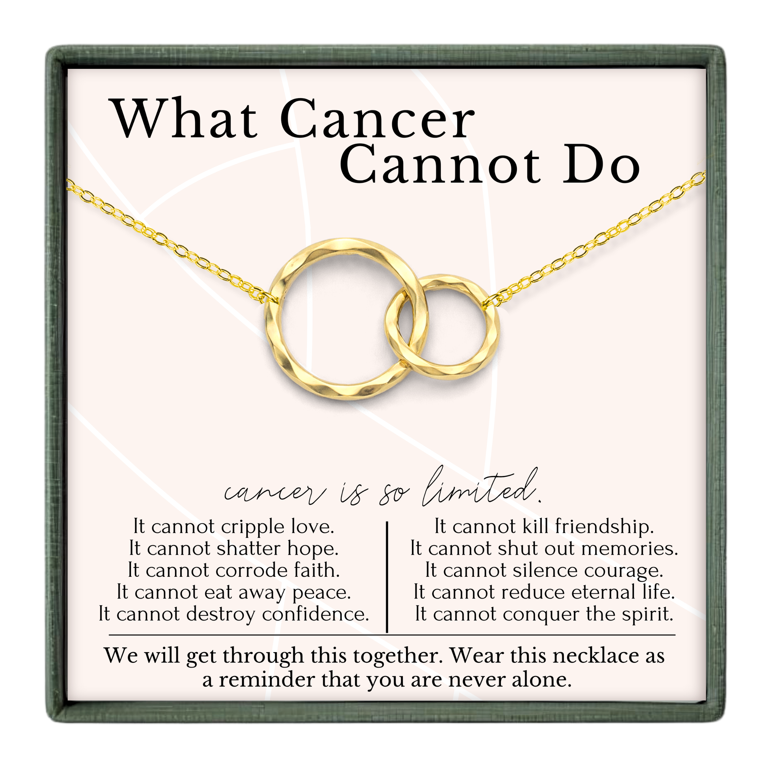 hope love shine – Großhandel Kette mit Anhänger/Charm – Krebsgenesungsunterstützung Geschenk für Sie - Gold Silber Perle10