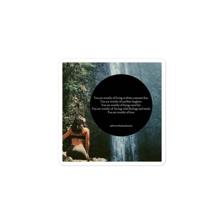 You are Worthy Print, Stickers for wholesale by Badass x Bonita