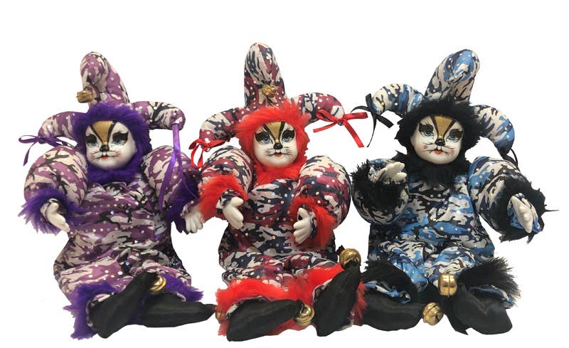 KBW Global Corp. - Wholesale Decorative Figurine - Mardi Gras Porcelain Jester Dolls — 3 Assorted0