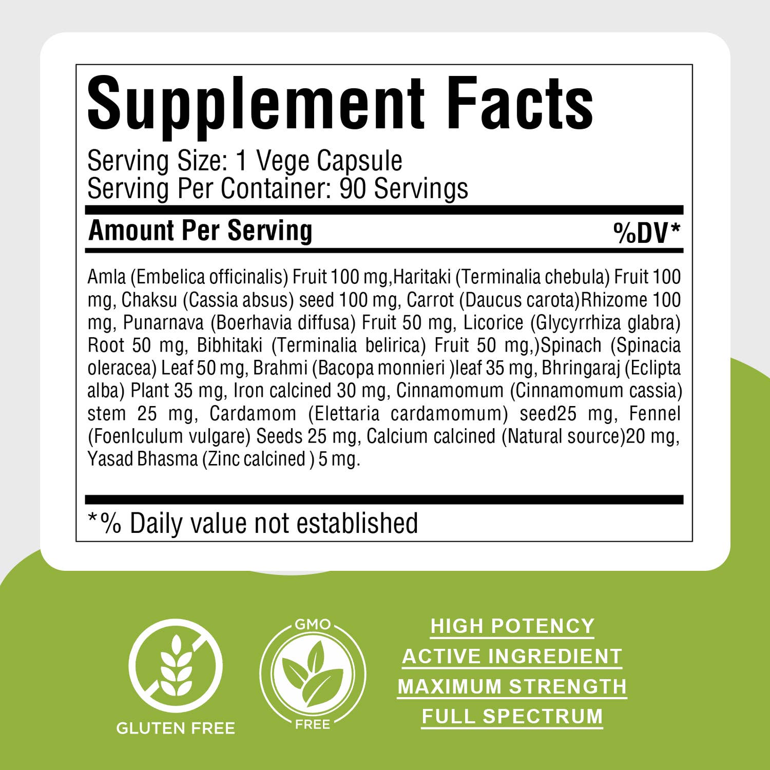 HerbsForever - Wholesale Oral supplement/vitamin - Optica Ayurvedic Herbal Supplement 90 Vege Capsules 800 mg2