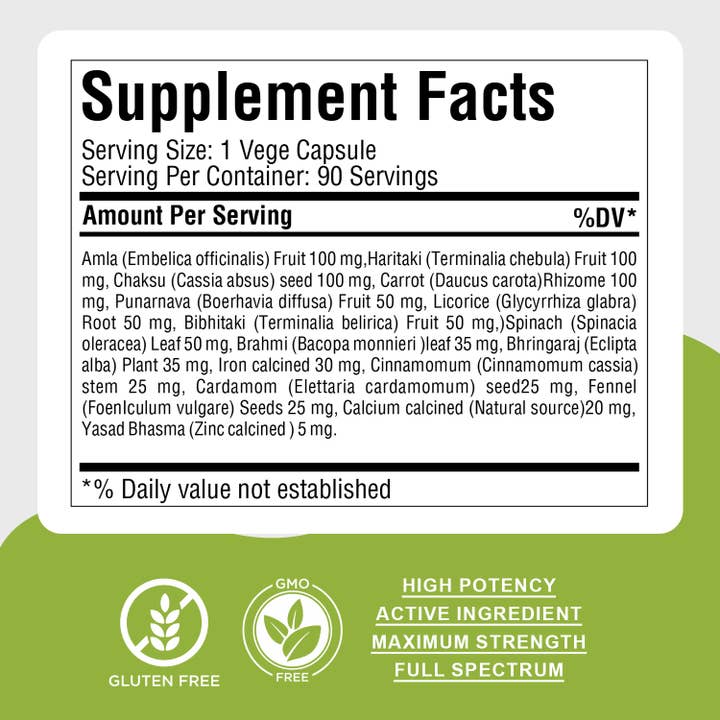 HerbsForever - Wholesale Oral supplement/vitamin - Optica Ayurvedic Herbal Supplement 90 Vege Capsules 800 mg2