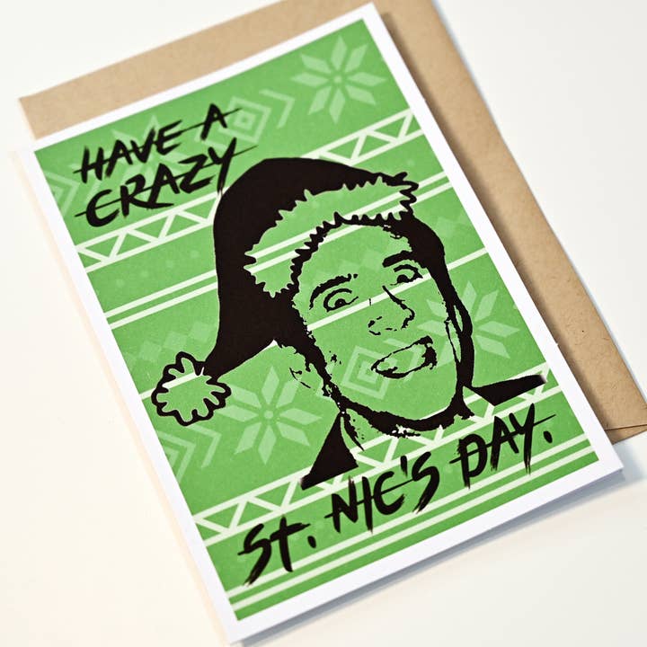 Carte de vœux coquelicots - Nic Cage pour la vente par Papyrusaurus