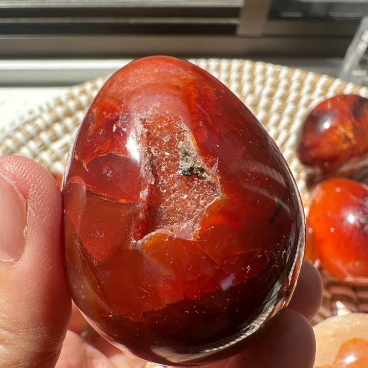 Moon Rituals - Wholesale Spiritual stone/crystal - Natural Carnelian Egg Crystal 50-300g - Healing Stone for Vitality, Creativity & Sacral Chakra Balance, christmas crystal gift7