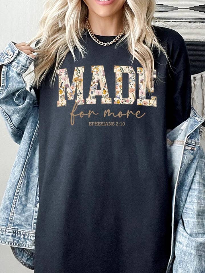 Made for More Faith Graphic Heavy Cotton Tee for wholesale by COLORBEAR