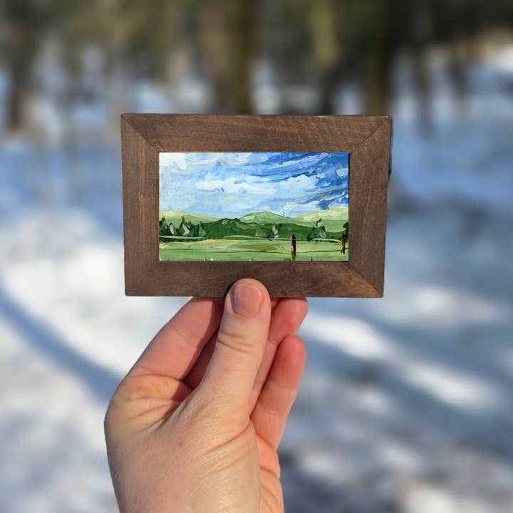 Rustik landskapsbild i ram för wholesale av The Cranberry Finch