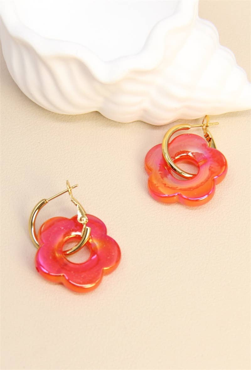 BELLISSIMA BIJOUX – wholesale Dangle earrings – Flower Earrings in Resin and Stainless Steel18