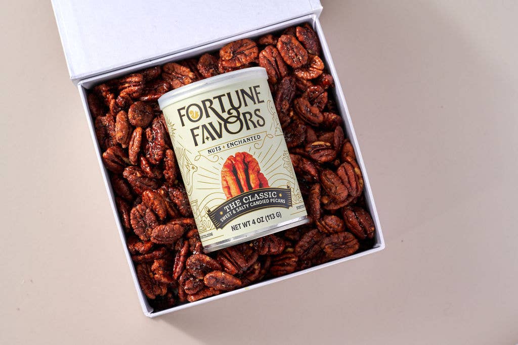 Fortune Favors - Wholesale Nuts - 4oz Fortune Favors The Classic Candied Pecans4