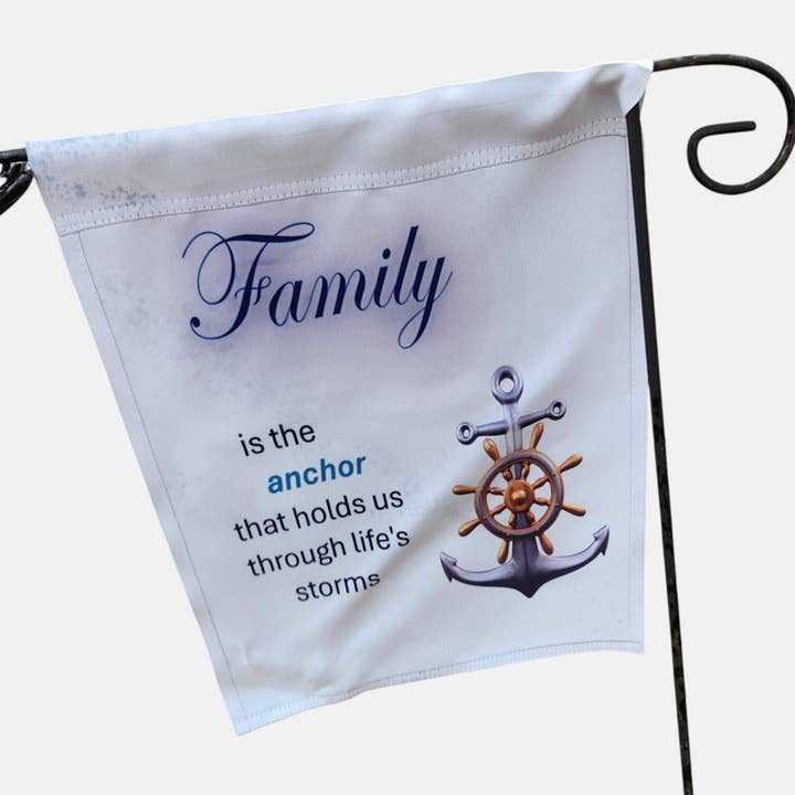 Drapeau de jardin recto-verso Family Anchor pour la vente par Carolina Coast Home and Body