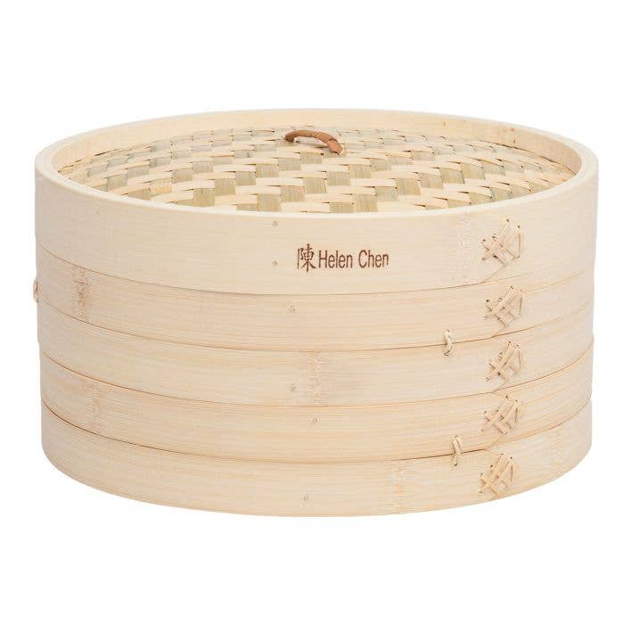 HIC - Harold Import Co. - Wholesale Kitchen Tool/Gadget - Helen's Asian Kitchen Bamboo Steamer With Lid, 12in0