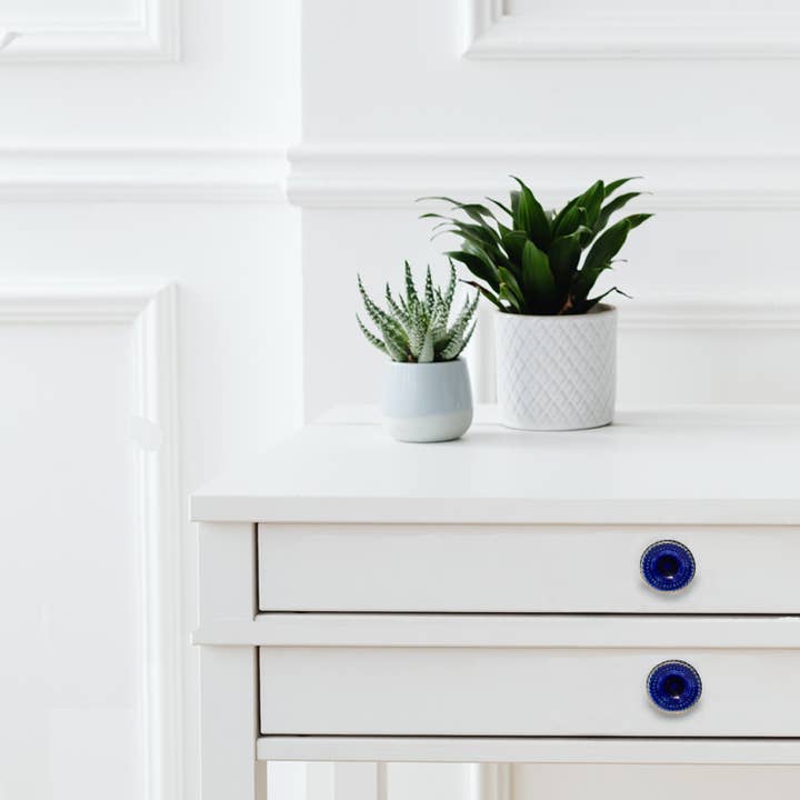 Perilla Home - Wholesale Knob/pull - Marrakech Ceramic Knob Blue ( Set of 6 )1