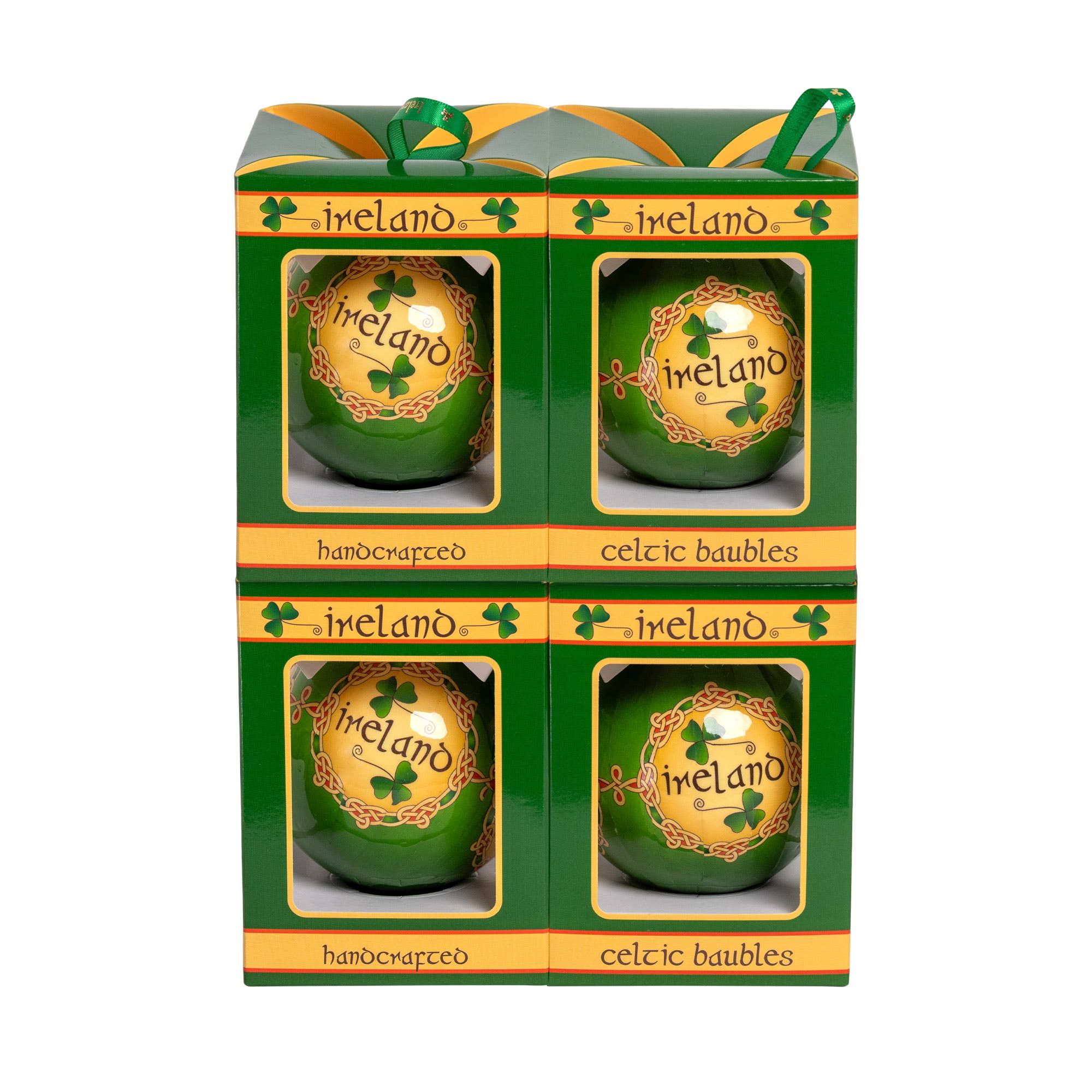 Dublin Gift Company – Engroshandel Pynt – Shamrock Designed Ireland Bauble1