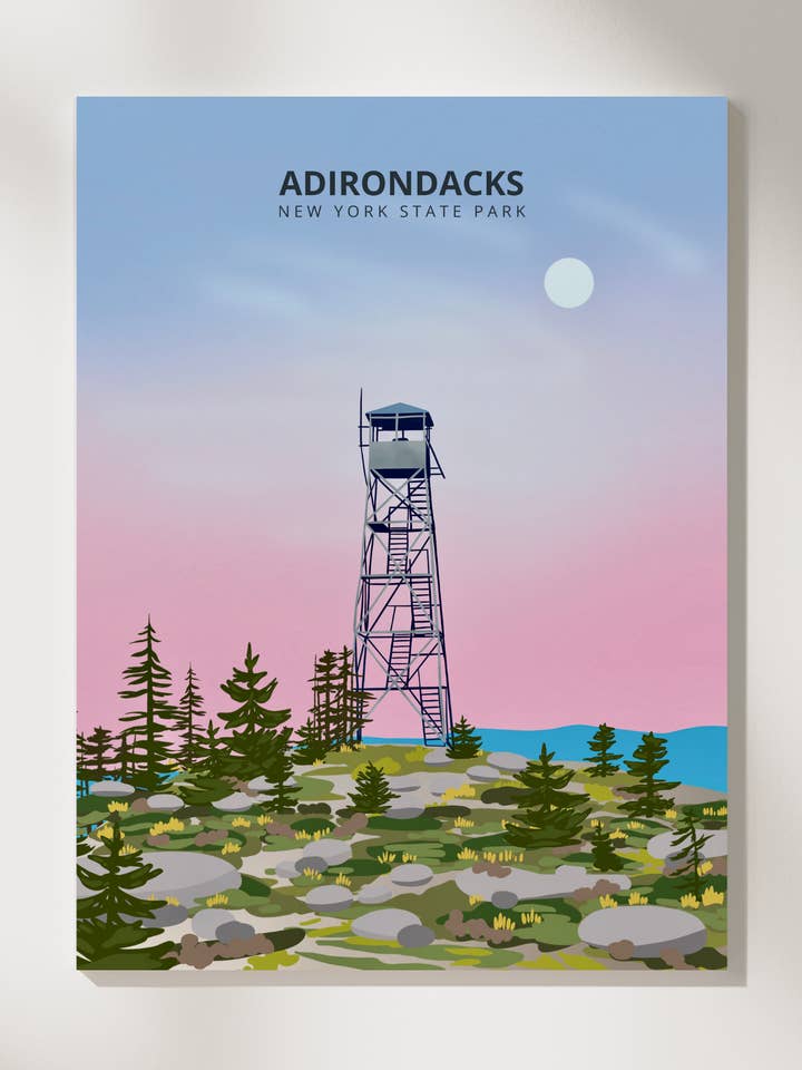 Impression de la montagne Hurricane - Adirondacks, New York pour la vente par Boreas Design Shop