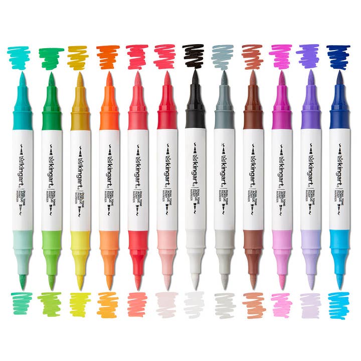 KINGART - Wholesale Marker - Dual Tone Acrylic Markers - 36 Pens / 72 Colors1