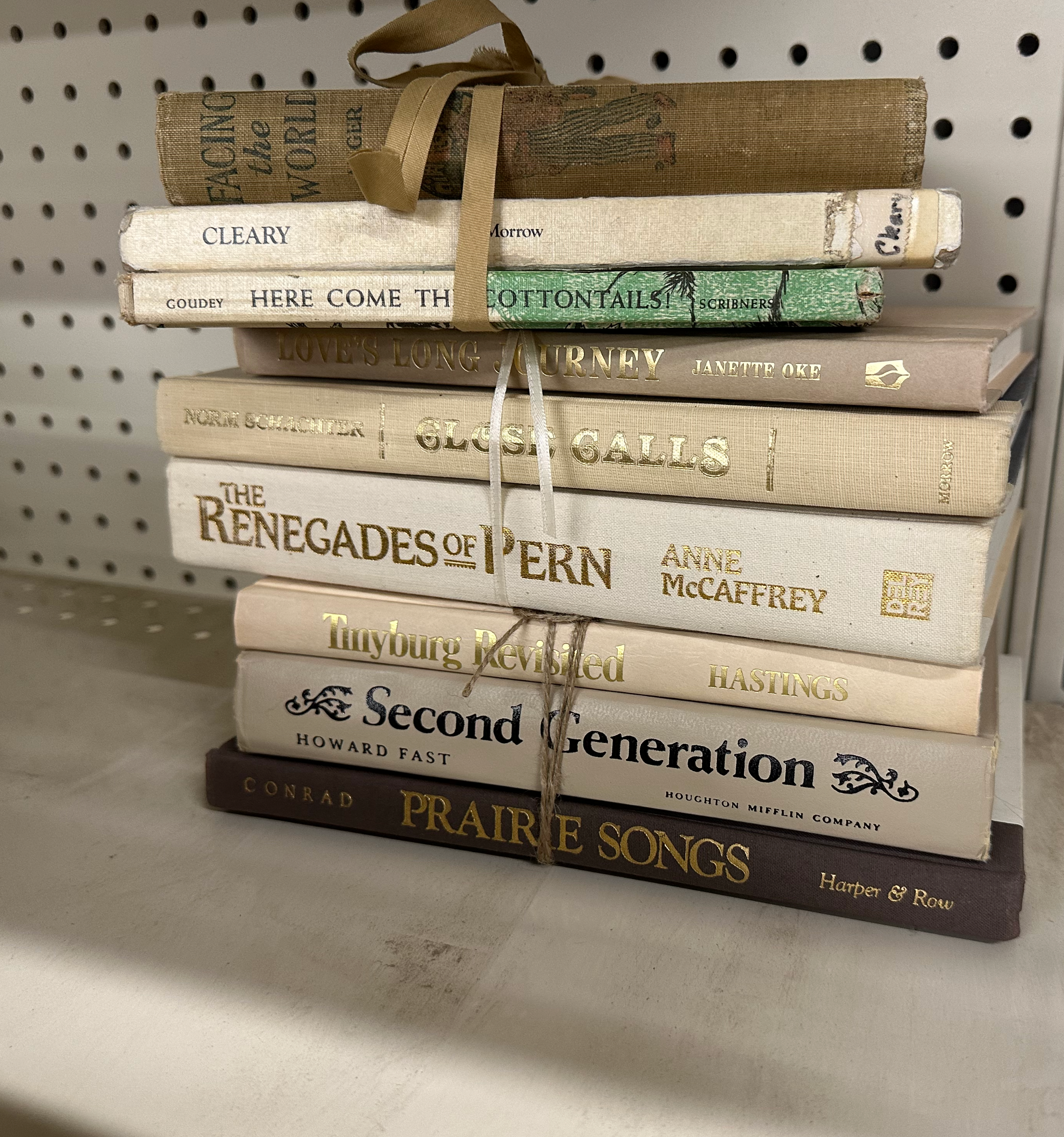 Made Market Co. - Wholesale Decorative Tabletop Object - Decorative Vintage Books Decor - Neutrals  Set of 316