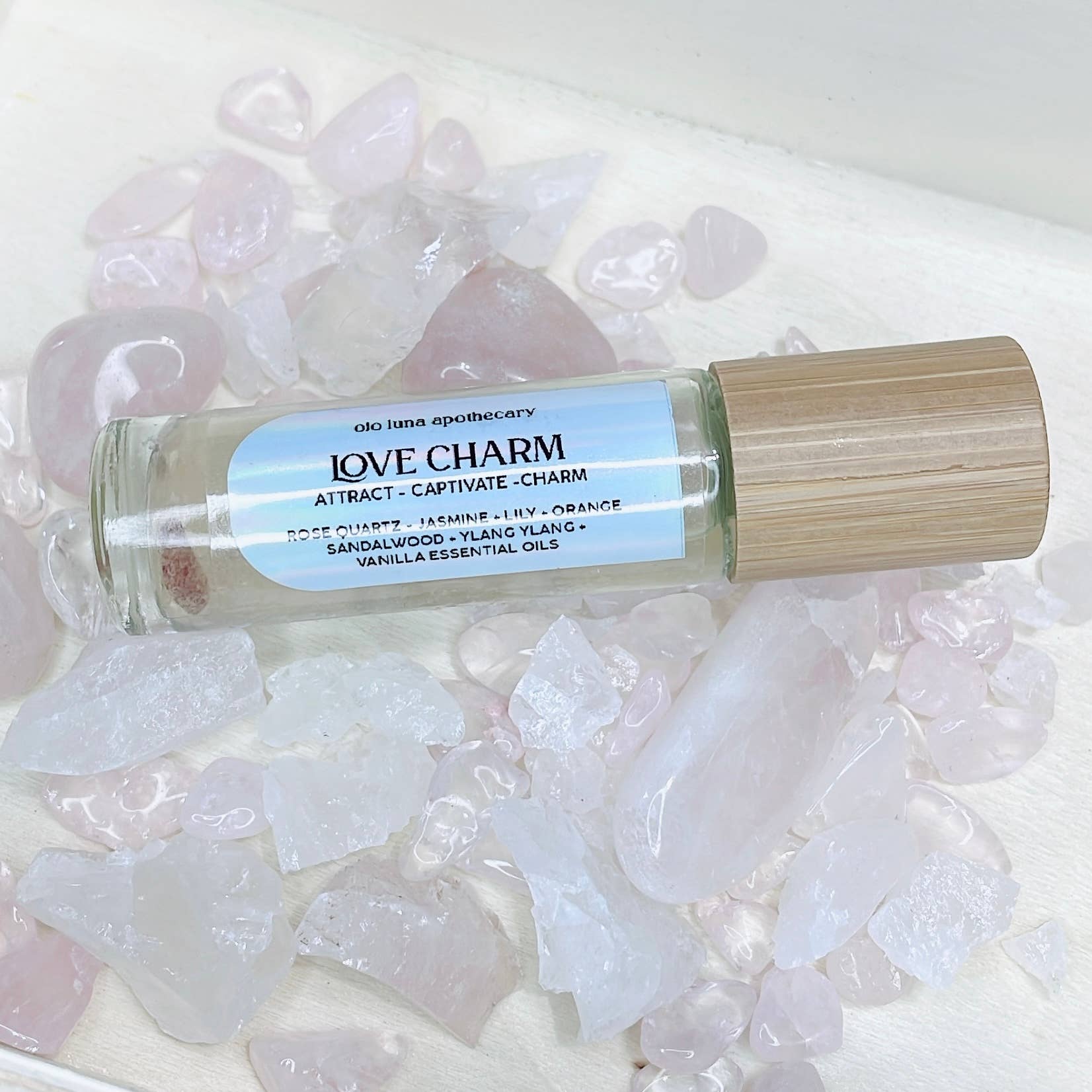 Ojo Luna Apothecary - Wholesale Essential Oil Roll-On - Crystal Infused Roller Oil2