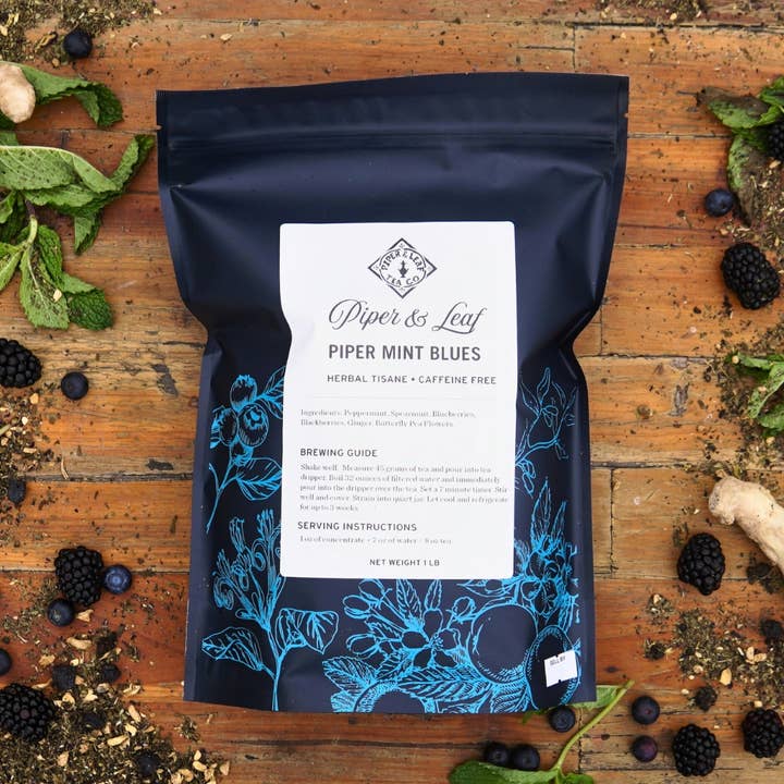 Piper & Leaf Artisan Tea Co - Venta al por mayor Tés a granel - Bolsa Libra Piper Mint Blues0