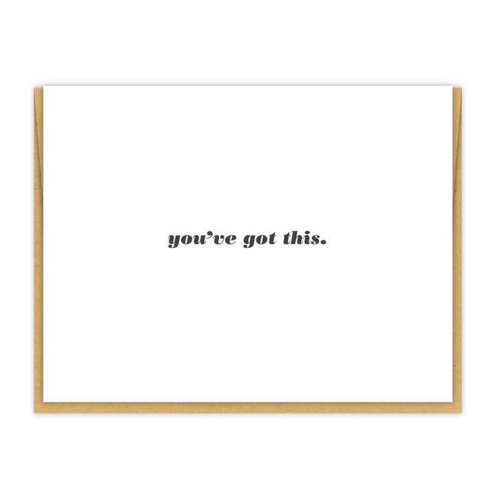 Du har dette | Lettertryksopmuntringskort for engroshandel hos Spacepig Press
