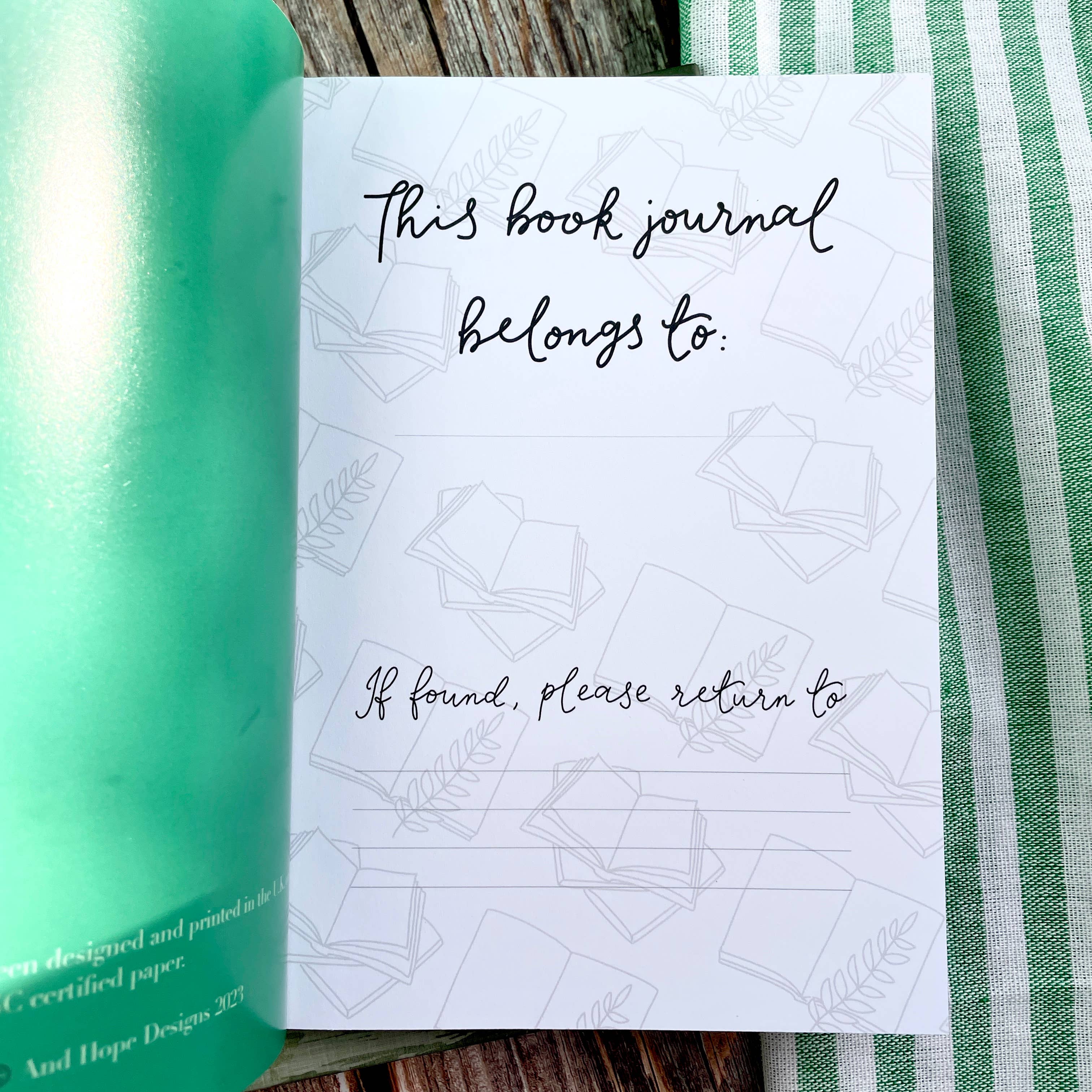 And Hope Designs - Cards, Stickers & Stationery - Wholesale Journal/Diary - Reading journal, pre-made pages book bullet journal3