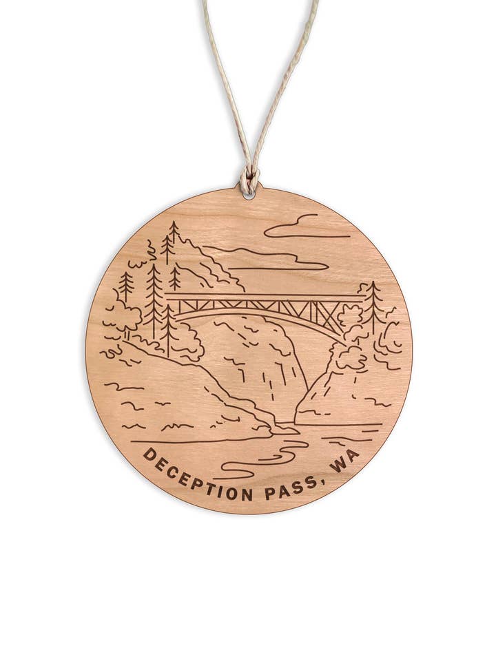 Deception Pass Ronde Kerst Ornament voor wholesale door Forever Northwest