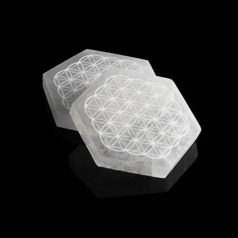 UniArt - Wholesale Ornament - Hexagonal selenite plate3
