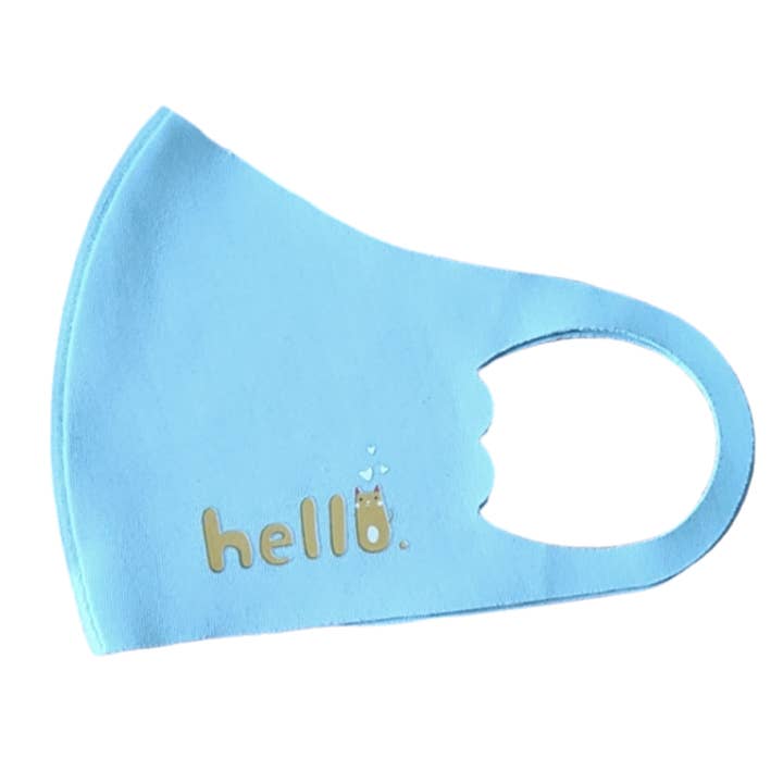 THSFM1004: Blue: (30pcs) PU Face Mask for wholesale by Taylor Hill Scarves & Co