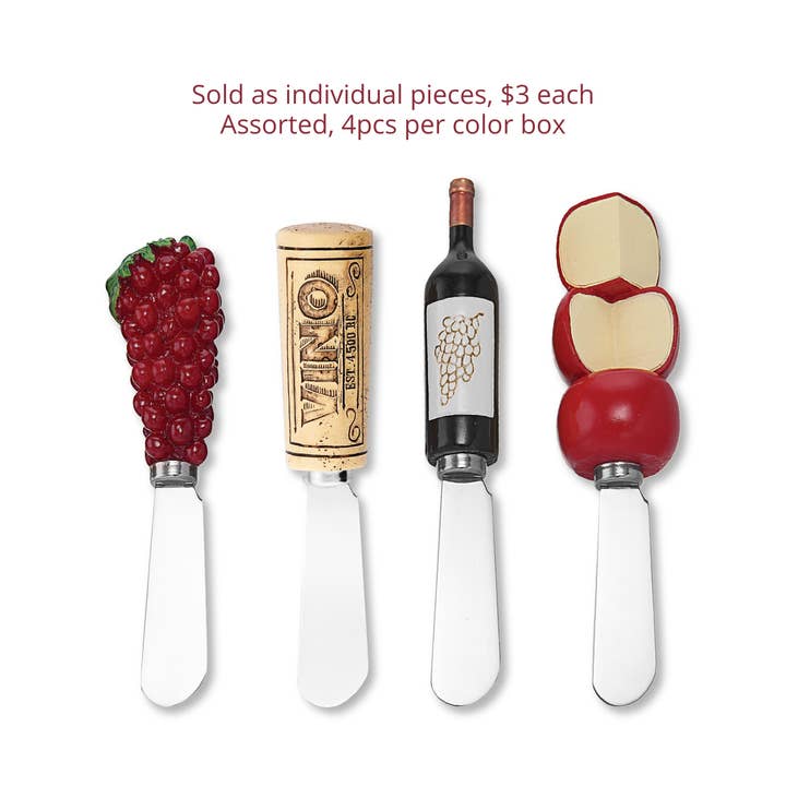 Supreme Housewares - Wholesale Cheese Spreader - Vino Polyresin Cheese Spreader