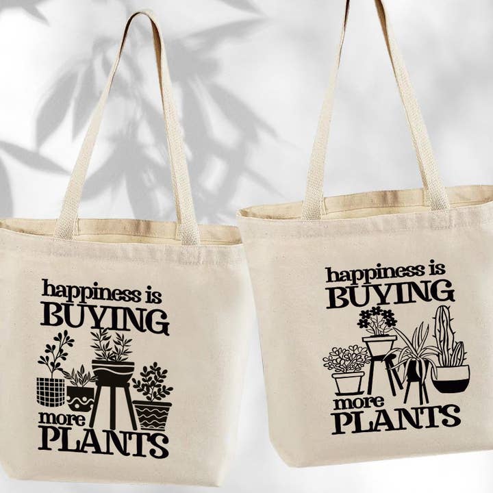 Lykke er at købe flere planter lærredstaske, brugerdefineret for engroshandel hos Anna B. Shop