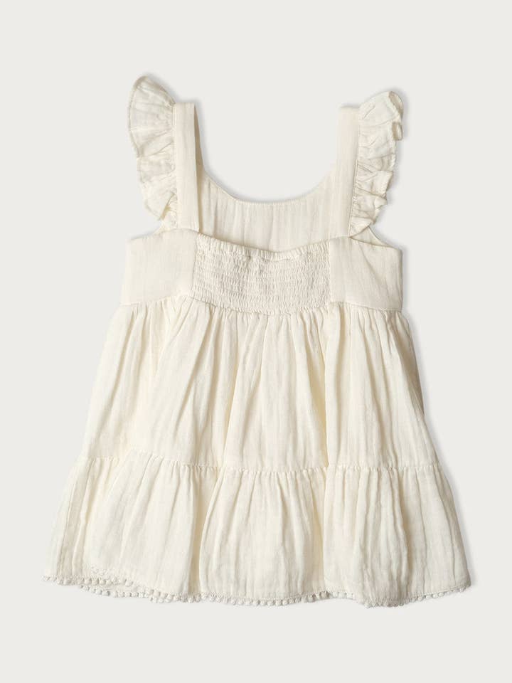 Babu - Wholesale Dress – Baby - Organic Muslin Dress | Sleeveless - Mia1