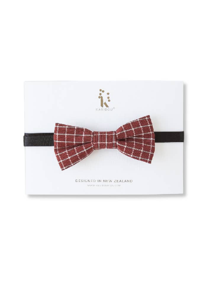 Pajarita para niños - Cuadros rojos vintage para venta al por mayor de Karibou Kids