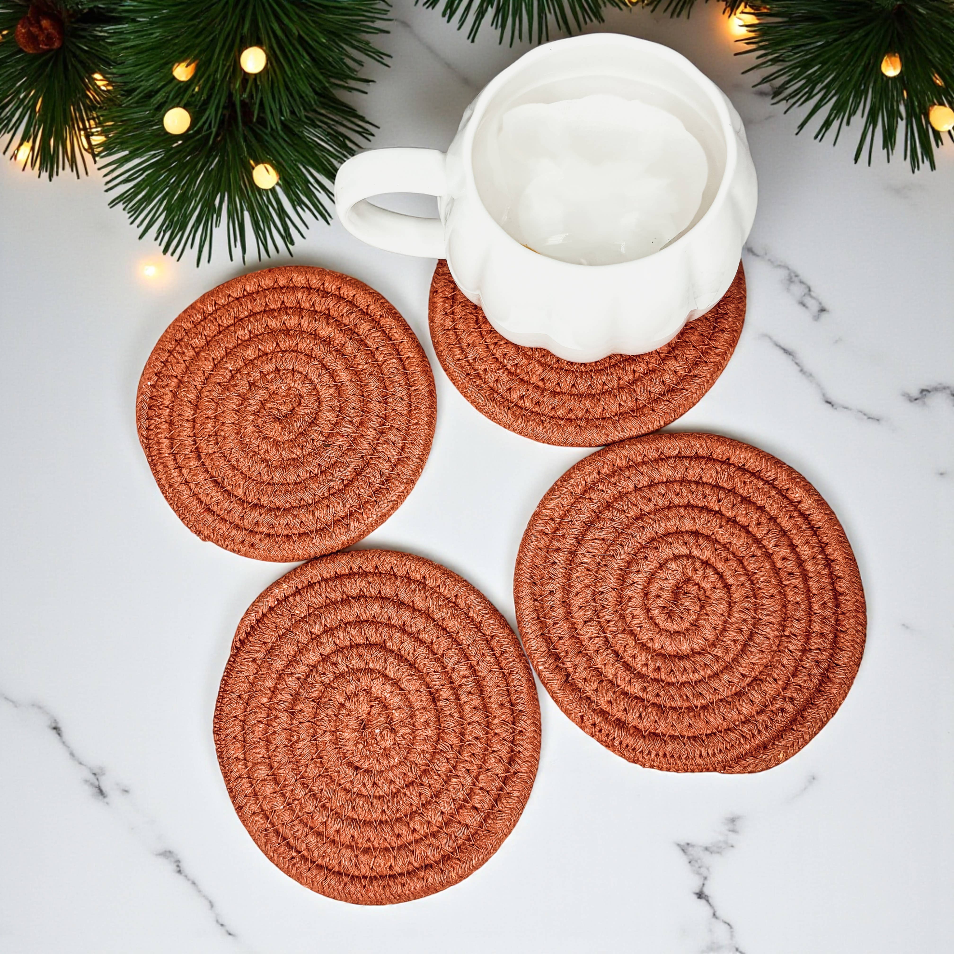 Gia Roma - Wholesale Coasters - Fall Fabric Coaster Sets, Gift Ready | Autumn Tabletop Decor86