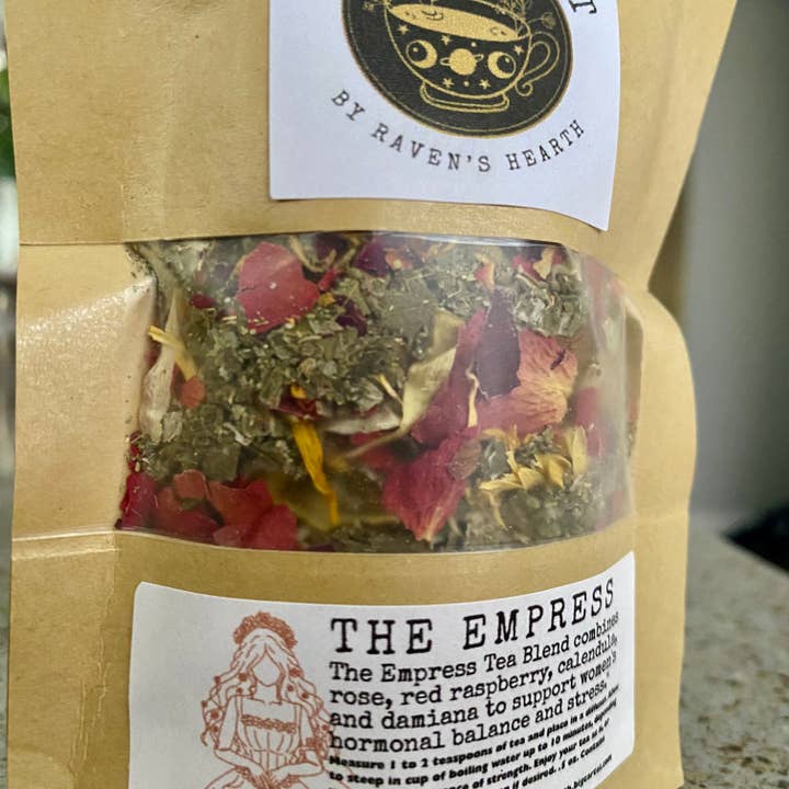 Raven’s Hearth - Wholesale Loose Tea - The Empress Tea Blend | Supports women/stress relief .5 oz1