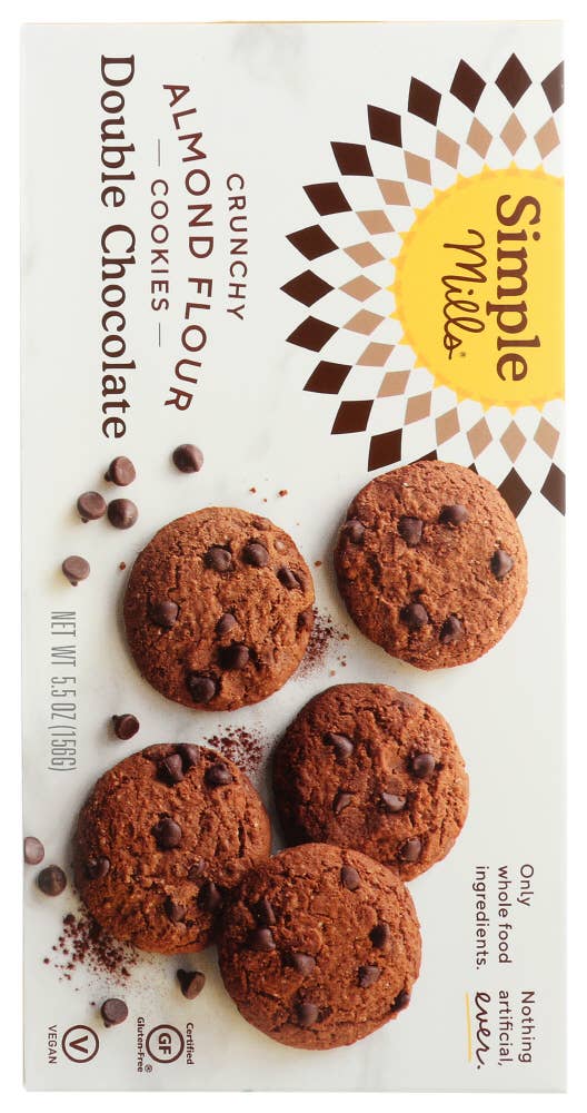 KeHE Distributors, LLC - Wholesale Cookie - Simple Mills Cookies Crunchy Double Chocolate 5.5 oz5
