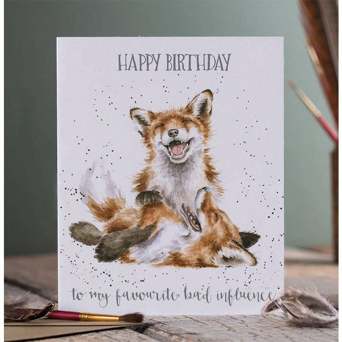 Wrendale Designs - Wholesale Birthday Card - Favourite Bad Influence1