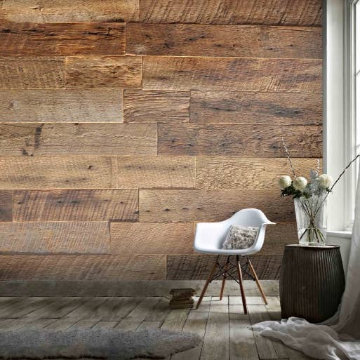 Jess Art Decoration - Wholesale Wallpaper - 3D Wood Grain Rectangle Brown Wall Mural Wallpaper YXL 1185