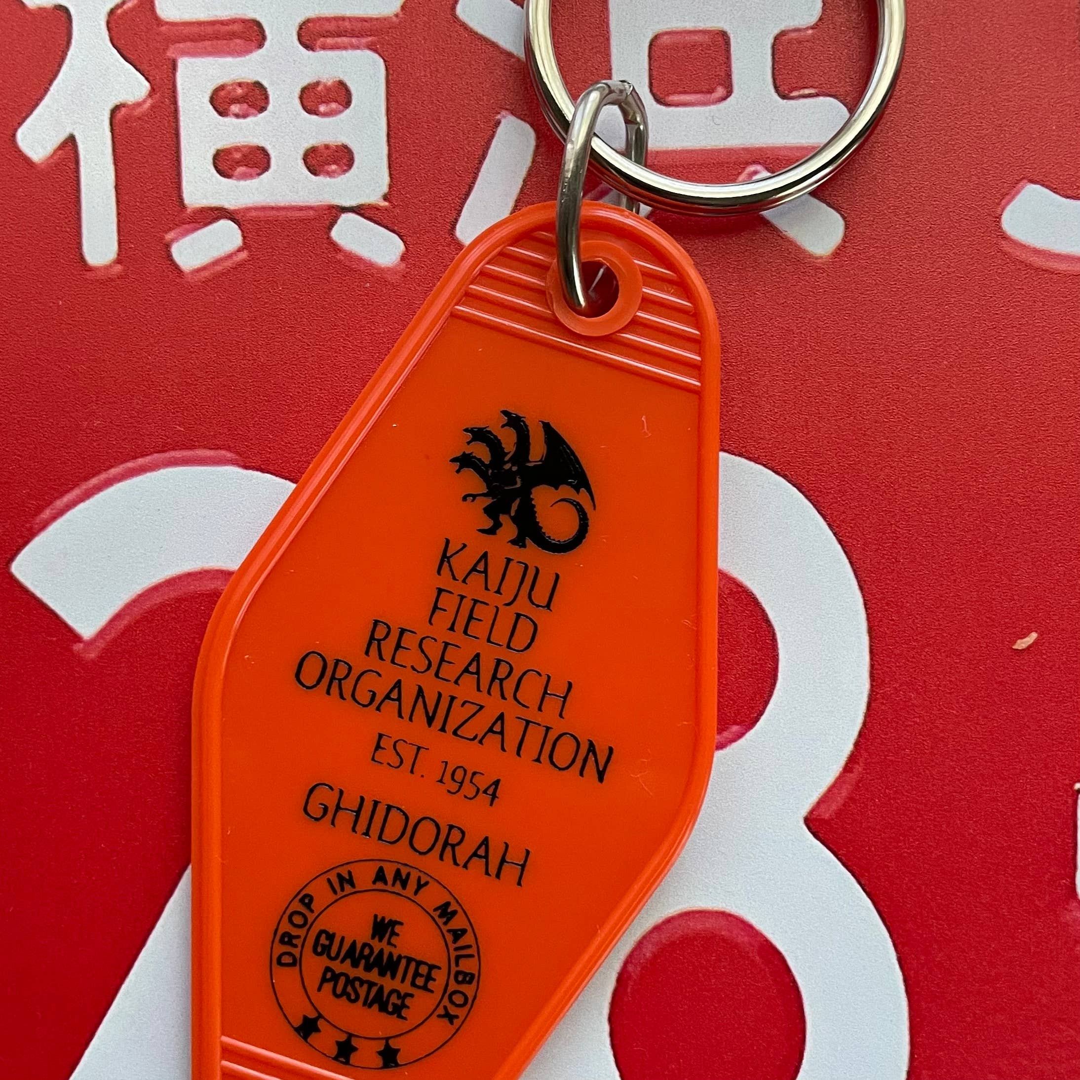 The 3 Sisters Design Co. – wholesale Keychain – Unisex – Motel Key Fob - Kaiju Field Research (Ghidorah)0