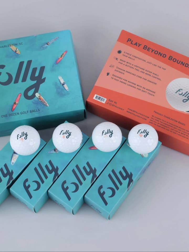 FOLLY GOLF ICON GOLF BALLS (One Dozen) for wholesale by Folly Golf Co.