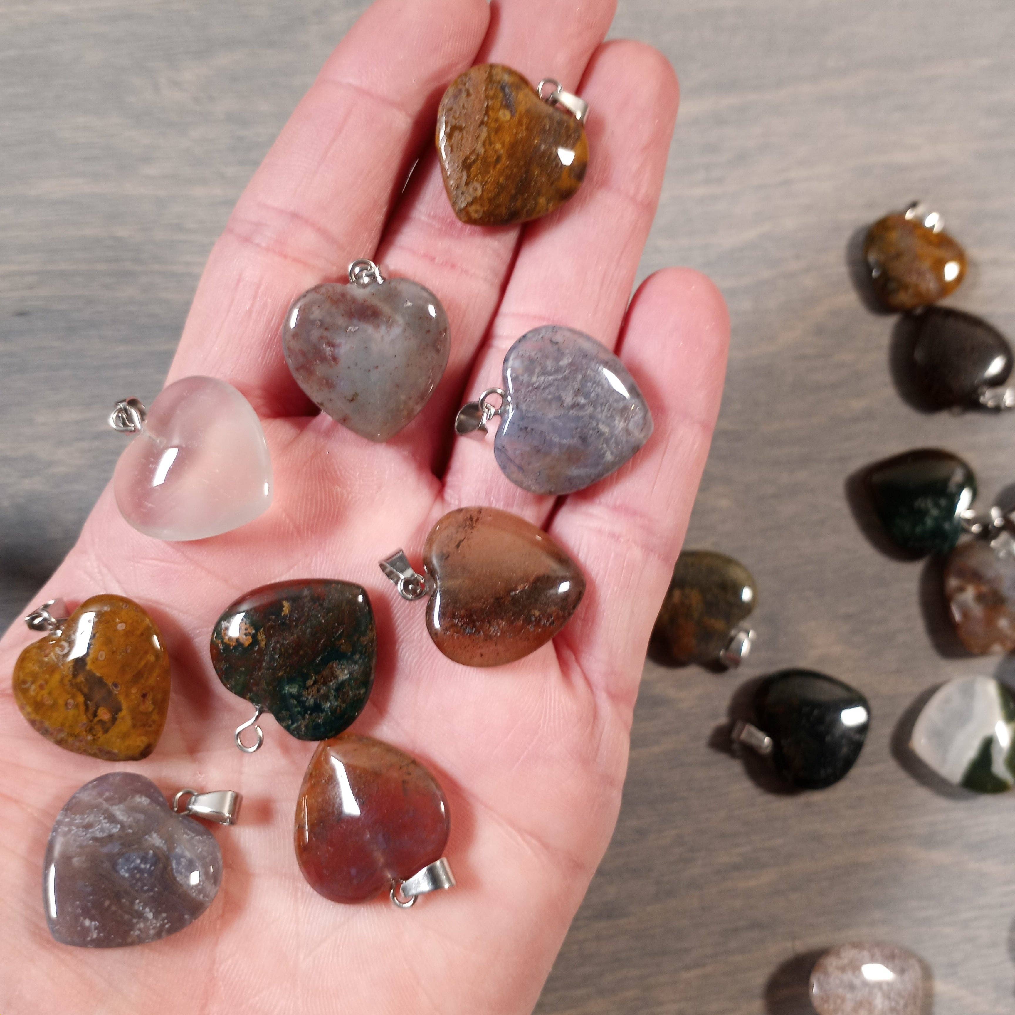 Keystone Crystals - Wholesale Individuele bedel/hanger - 20mm Edelsteen Hart Hangers – Groothandel Sieraden33