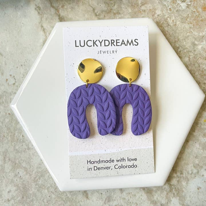 LuckyDreams - Wholesale Dangle Earrings - Clay Earrings- The Beth- Hypoallergenic- Lightweight - Handmade- Statement Jewelry0