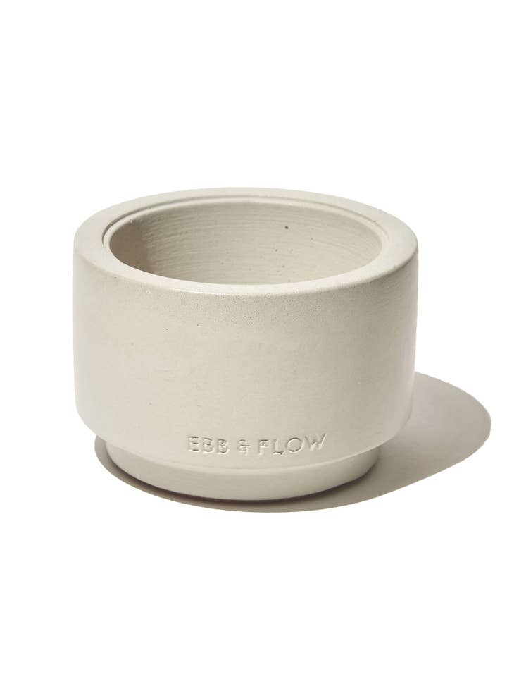 Refillable Candle Vessel - Stone for wholesale by Ebb & Flow