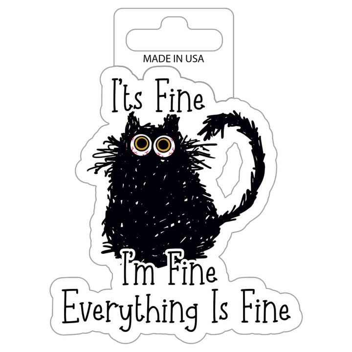 Sticker - It's Fine (Set of 6) for wholesale by Desperate Enterprises