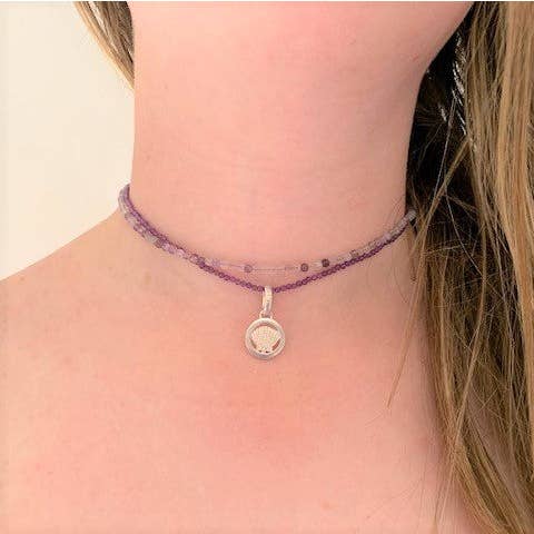 Pale Amethyst Choker - Just One Available for wholesale by Silver Queen Jewellery