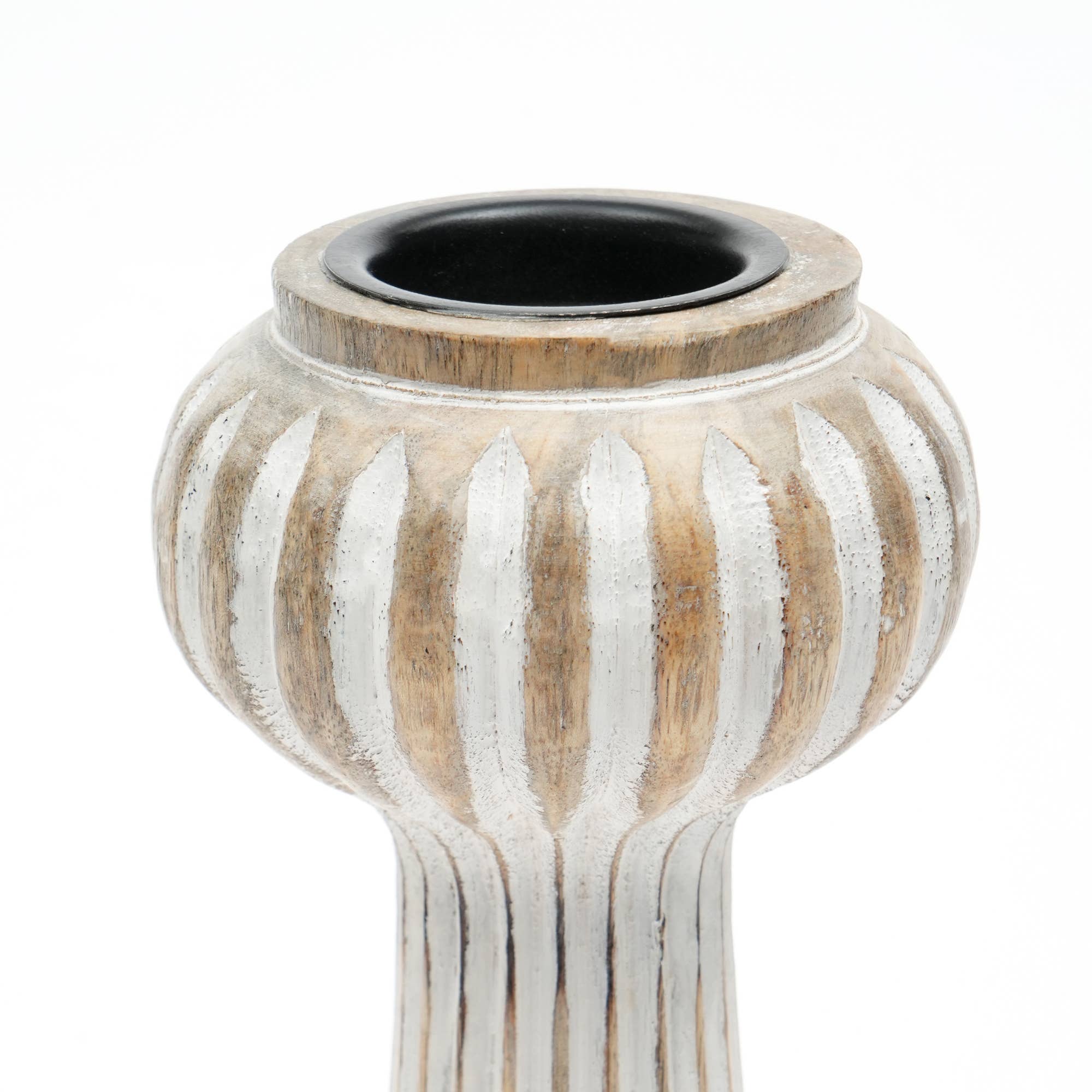 ExpoBazaar – Engroshandel Lyseholder – Lysestage | 12" Dekorativt Træ Midterstykke Lysestage4