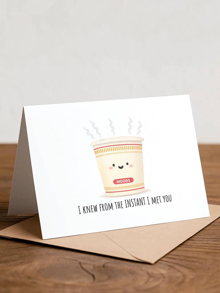 Cup Noodle Alla hjärtans dag-kort: Ögonblicket vi möttes för wholesale av Chewy Lemon Studio
