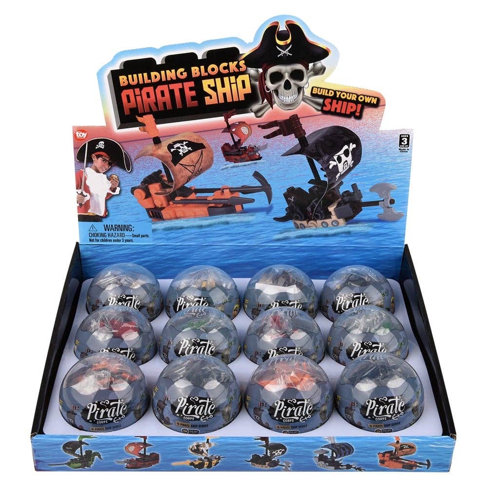 La Luna Bella - Toys - Vente Jeu construction – enfant - Bateau pirate en blocs de construction 7 cm - lot de 12 - La Luna Bella - Toys5