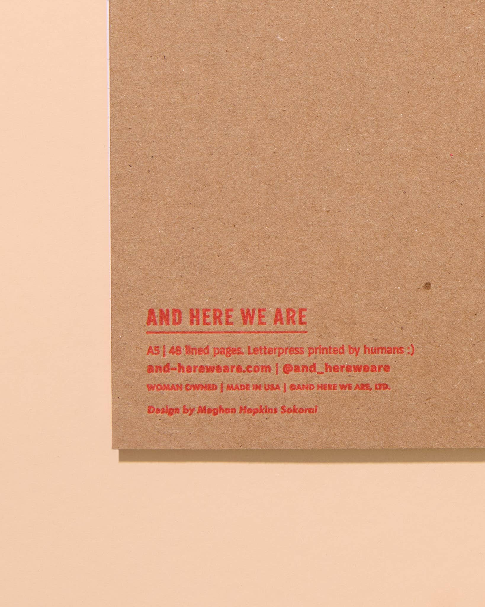 And Here We Are - Wholesale Notebook - Modern Seafood Letterpress A5 Spiral Notebook—Oyster Shell6